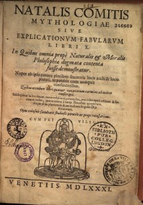 Natalis Comitis mythologiae sive explicationum fabularum libri decem…