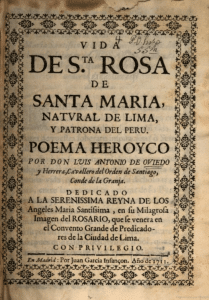 Life of Santa Rosa de Santa María … Heroic poem