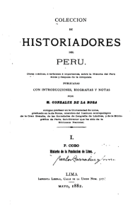 History of the foundation of Lima, Bernabé Cobo