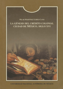 La génesis del crédito colonial. Ciudad de México, siglo XVI