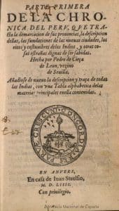 Parte primera de la Crónica del Perú, Pedro Cieza de León