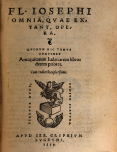 Antiquitarum Iudaicarum libros decem priores, de Flavio Josefo