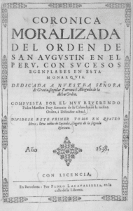 Corónica Moralizada del Orden de San Agustín en el Perú