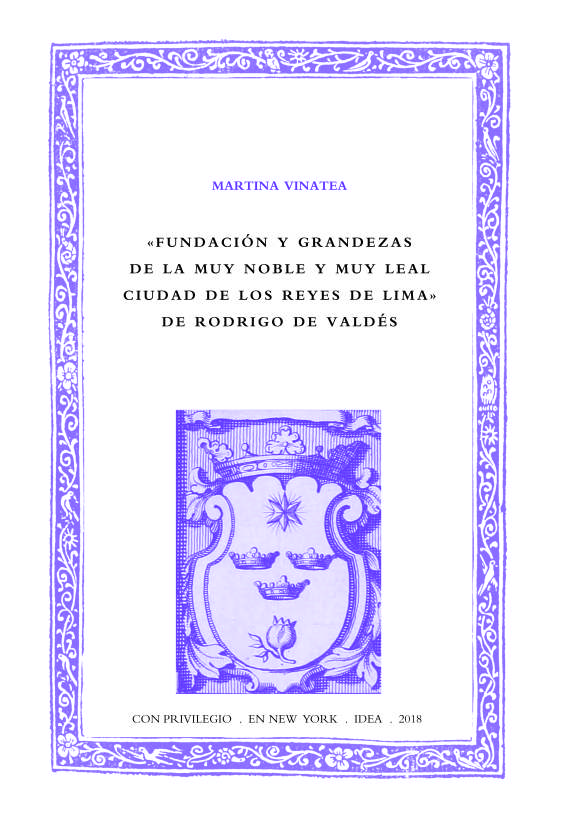 Fundación y grandezas de la muy noble y muy leal ciudad de los Reyes de Lima, Rodrigo de Valdés S.J.