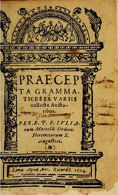 Praecepta grammatices ex variis collecta auctoribus