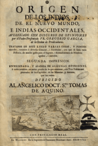 Origen de los indios del nuevo mundo e indias occidentales, reedición de 1729