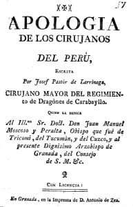 Apología de los cirujanos del Perú