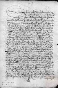 Auto de Francisco Pizarro sobre depósito de bienes difuntos