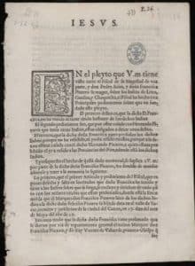 En el pleyto que V.m. tiene visto entre el Fiscal de su Magestad de una parte, y don Pedro Arias, y doña Francisca Pizarro su muger, sobre los Indios de Lima, Guailas, y Chiquita[n]ta, el fiscal ha hecho tres Principales pedimientos sobre que va fundado este pleyto